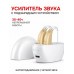 Усилитель звука с зарядкой — заушный цифровой аппарат для слабослышащих, 2 наушника, белый кейс