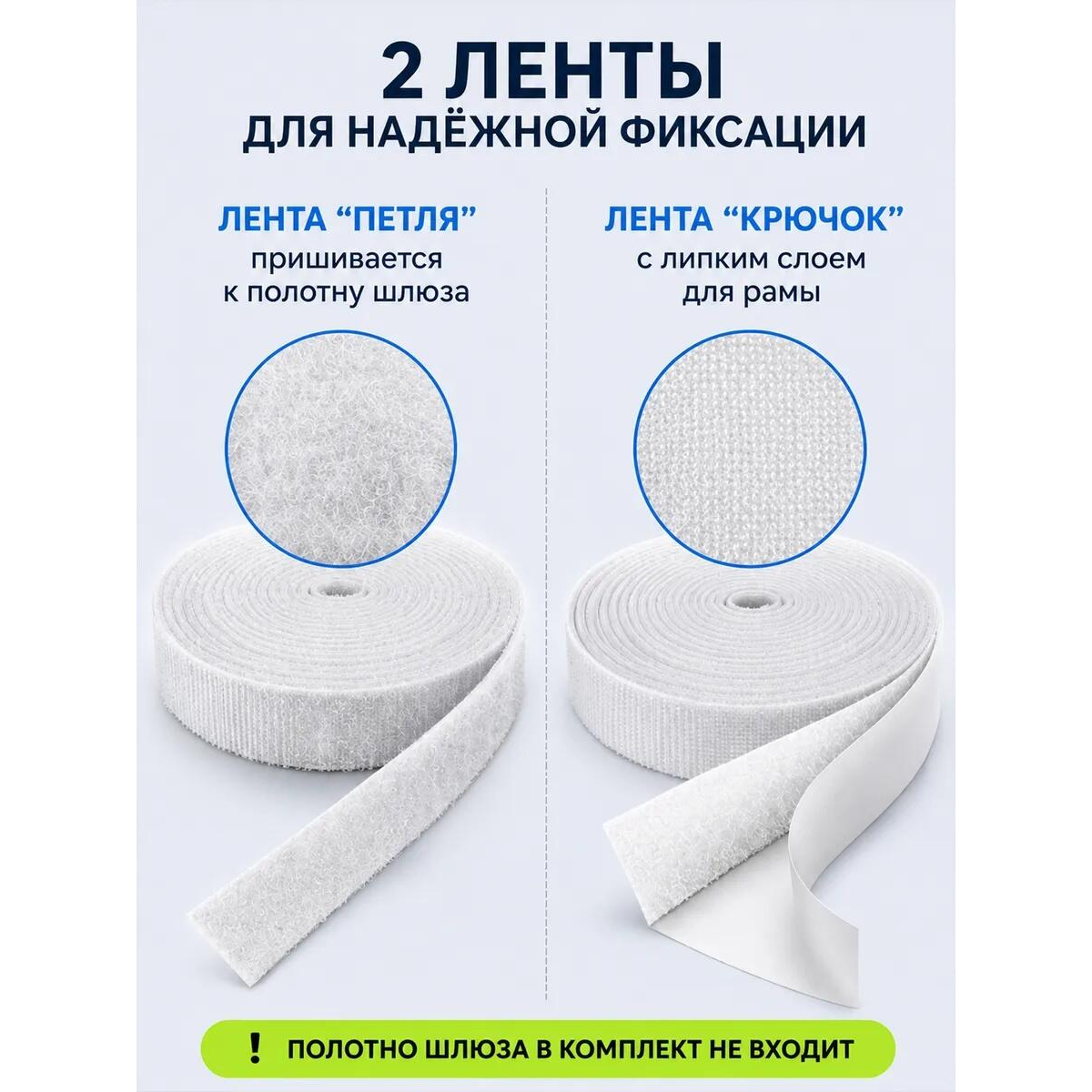 Комплект липучек для шлюза для кондиционера, 4 метра