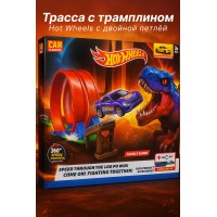Игрушка Hot Wheels гоночный трек с двойной петлёй 360° и машинкой