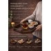Поднос сервировочный деревянный 26×38 см с ручками
