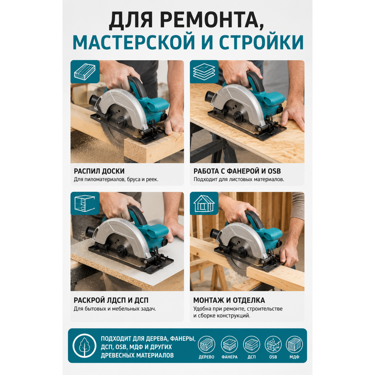Циркулярная дисковая пила Makita 1500 Вт