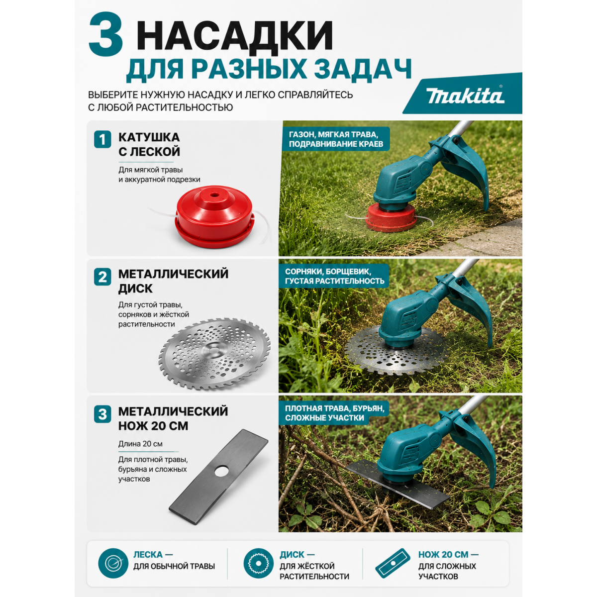 Аккумуляторный бесщеточный триммер Makita 48V