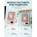 Портативный настольный вентилятор X3 розовый с LED-дисплеем