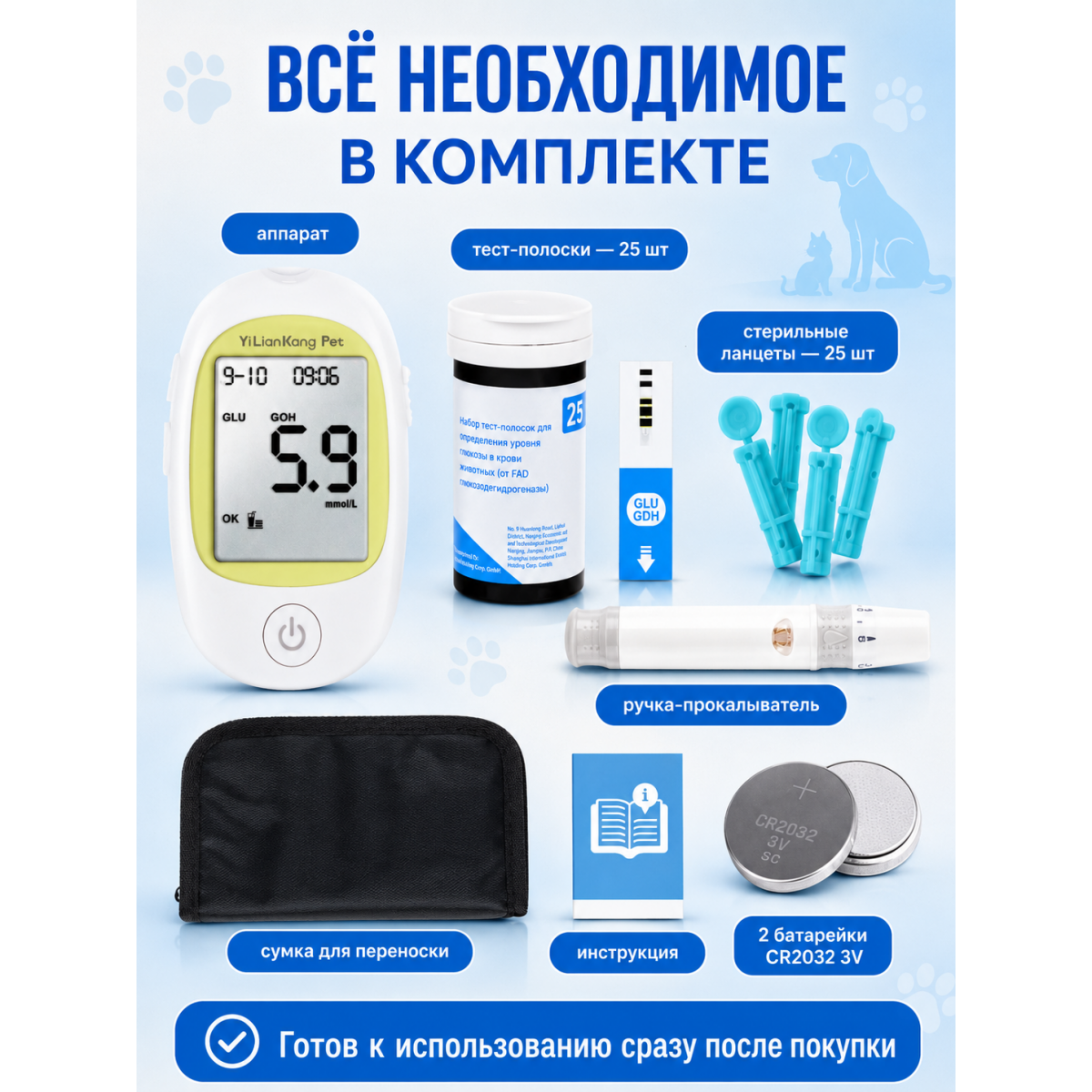 Домашний глюкометр для кошек и собак