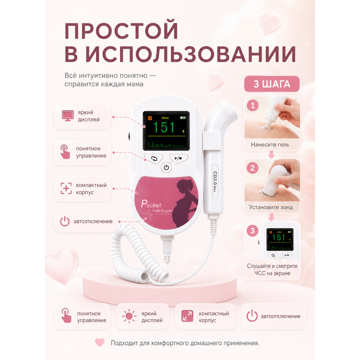 Фетальный допплер для беременных