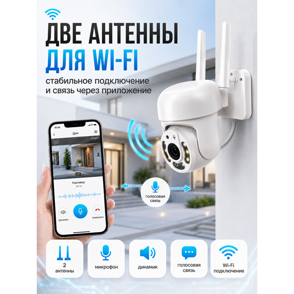 Wi-Fi камера видеонаблюдения Smart Camera 2MP 8160