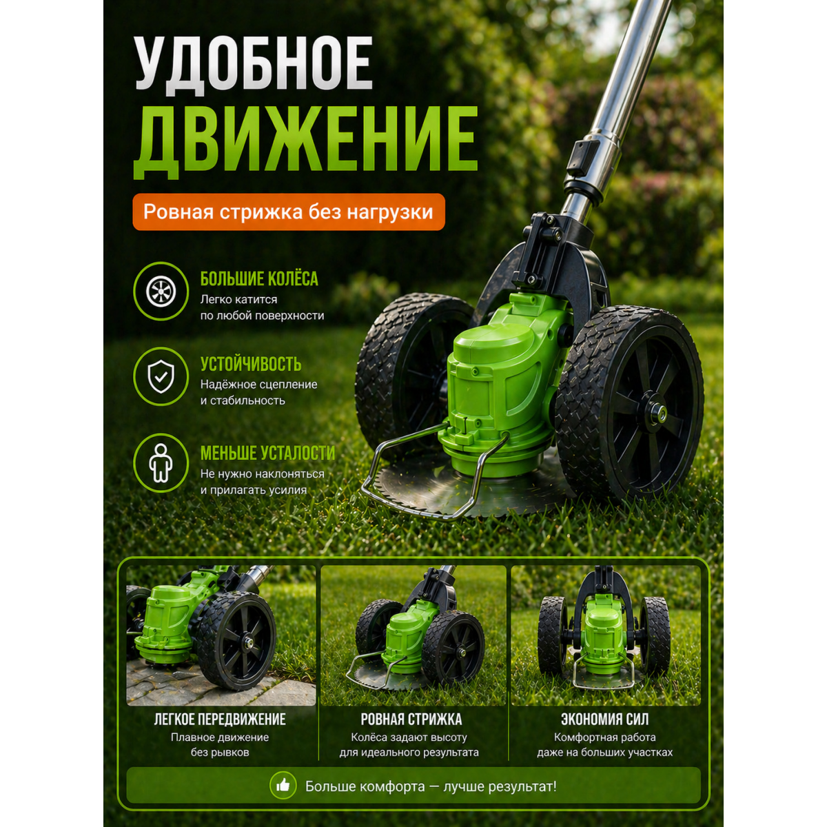 Аккумуляторный садовый триммер 48V