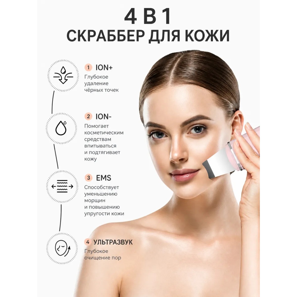 Скраббер ультразвуковой ANLAN для лица