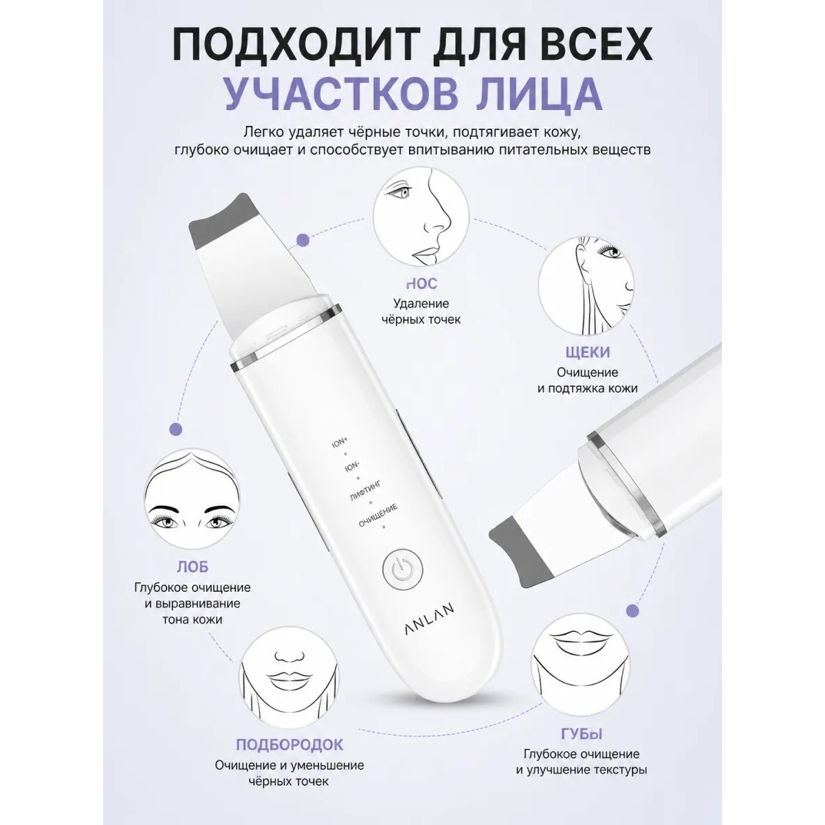 Скраббер ультразвуковой ANLAN для лица