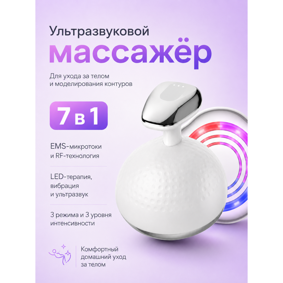 Ультразвуковой массажер для тела 7в1 ANLAN