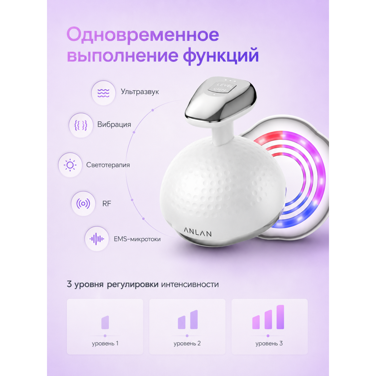 Ультразвуковой массажер для тела 7в1 ANLAN