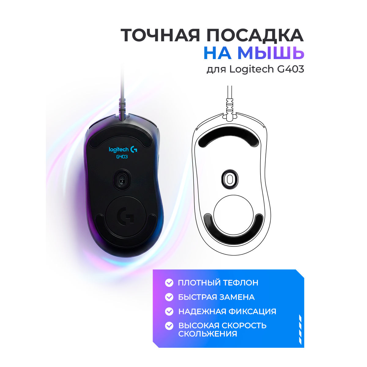 Глайды для мыши logitech g403