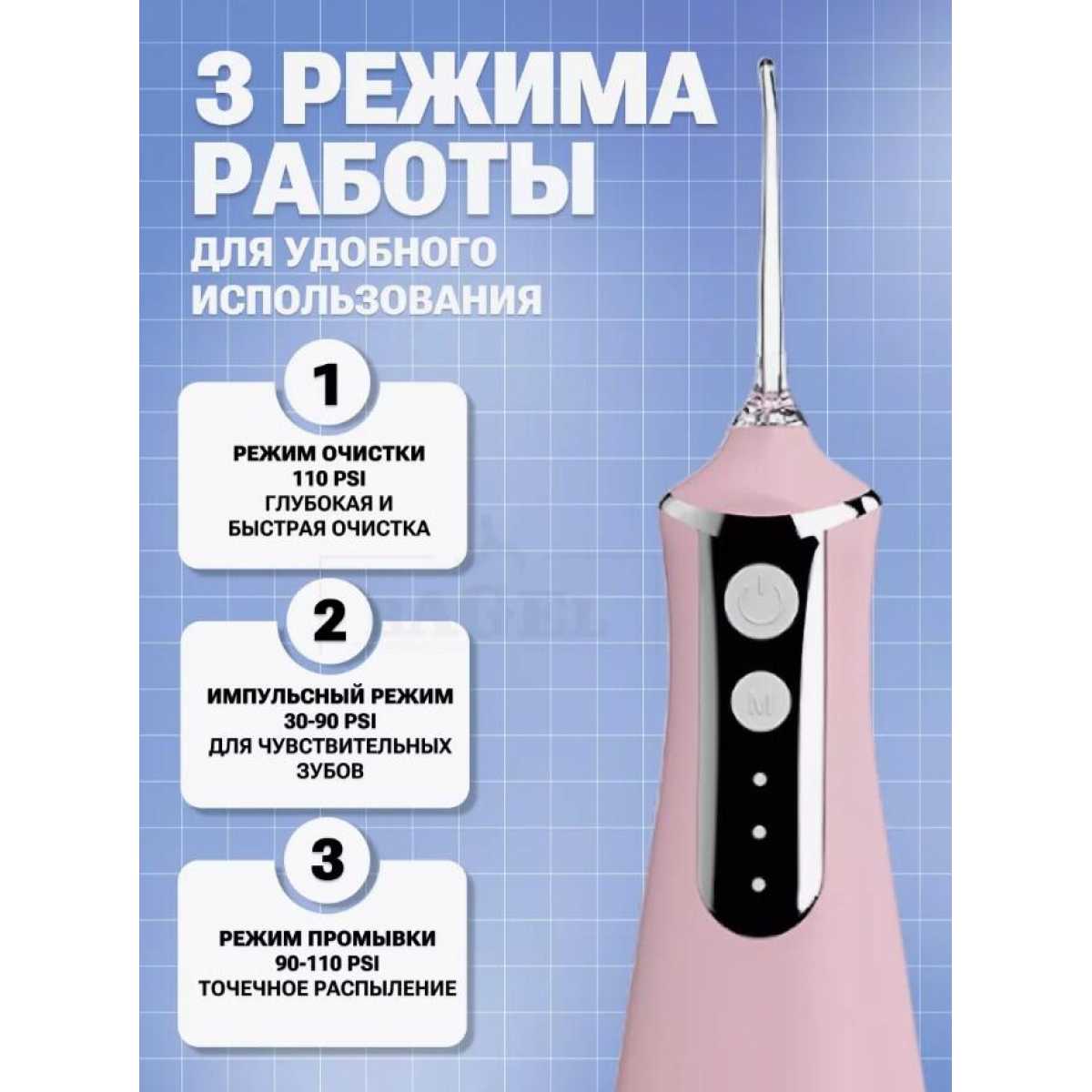 Ирригатор для зубов и полости рта портативный, белый