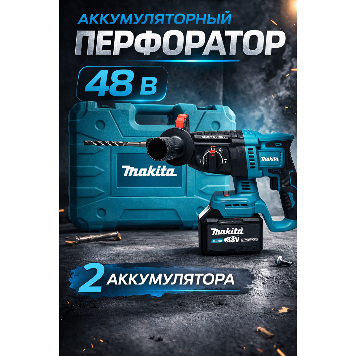 Перфоратор аккумуляторный Makita 48V