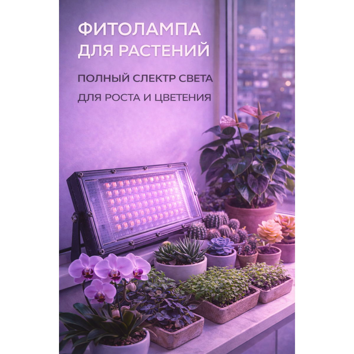 Фитолампа LED для растений полного спектра