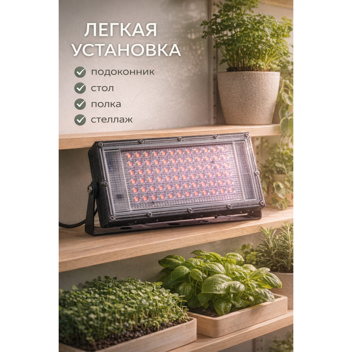 Фитолампа LED для растений полного спектра
