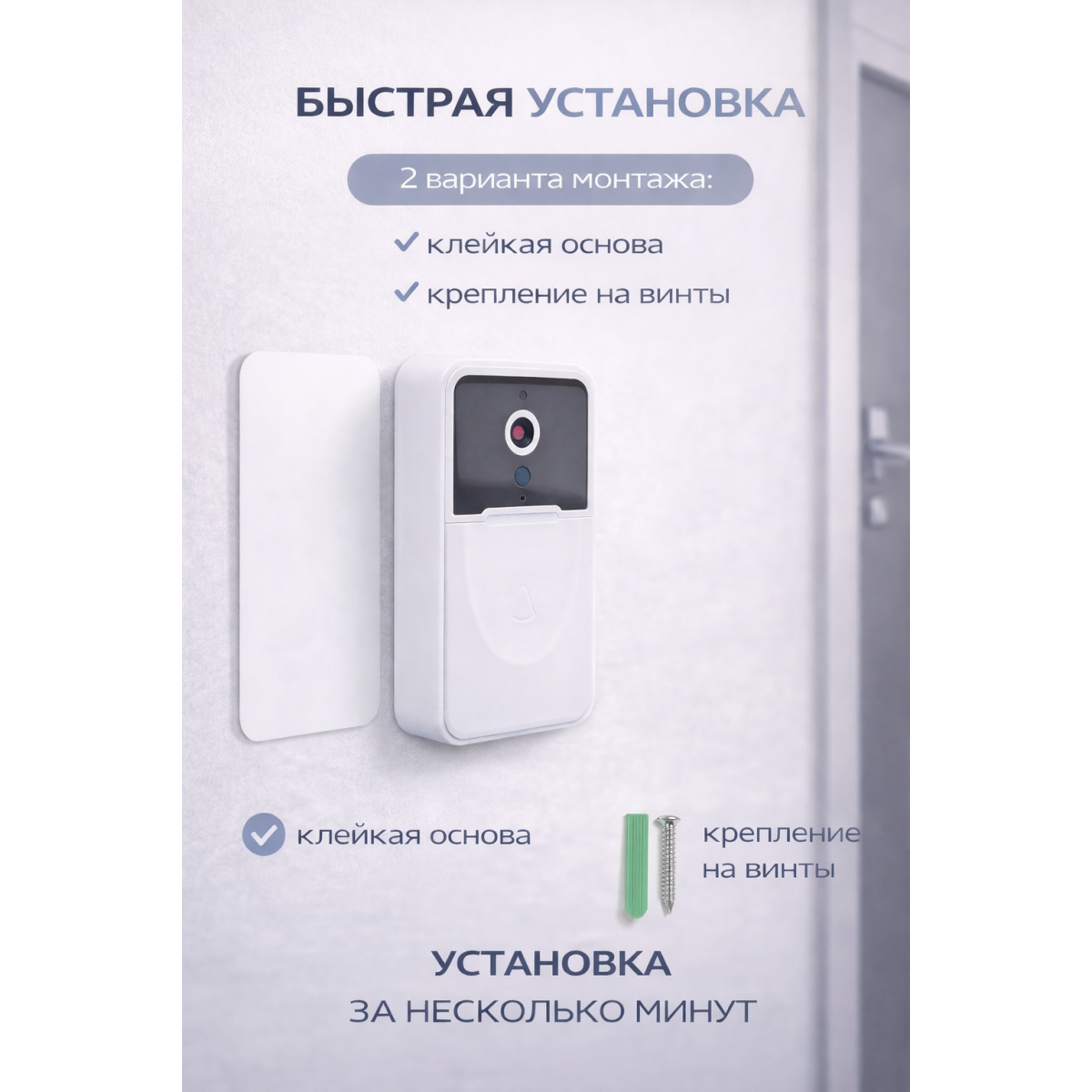 Видеодомофон Nanxisd Wi-Fi с камерой и ночным видением
