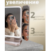 Складное настольное зеркало с led подсветкой черное