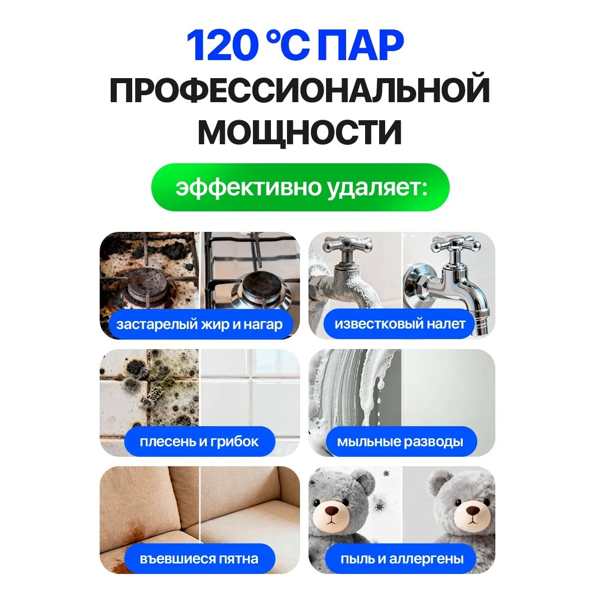 Пароочиститель многофункциональный 2500 Вт — профессиональный парогенератор для дома и авто с насадками