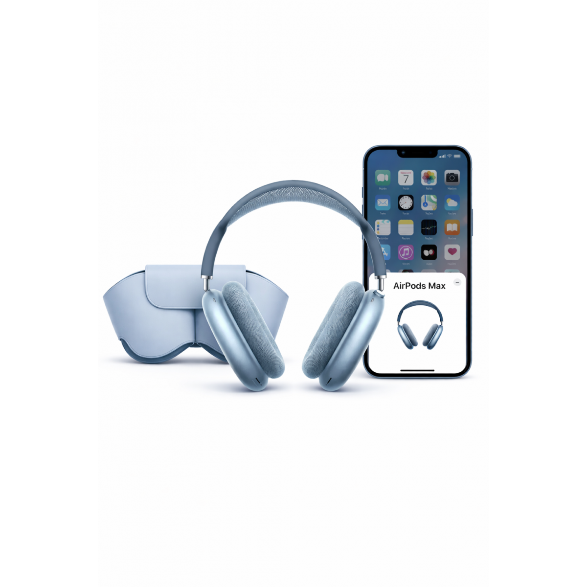 Беспроводные наушники AirPods Max, синего цвета — реплика Apple