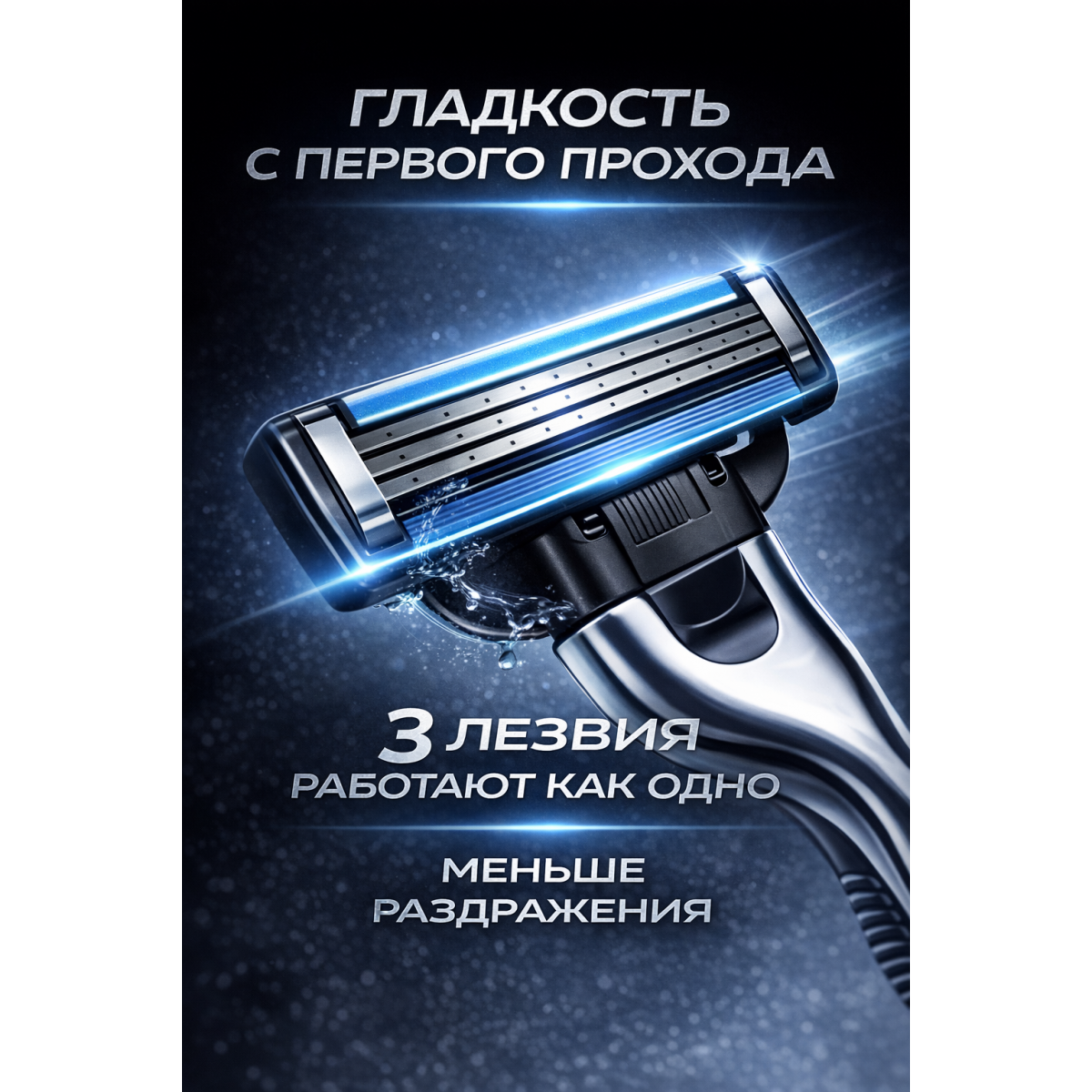 Кассеты для бритья, сменные лезвия бритвы Mach 3, 4 шт.