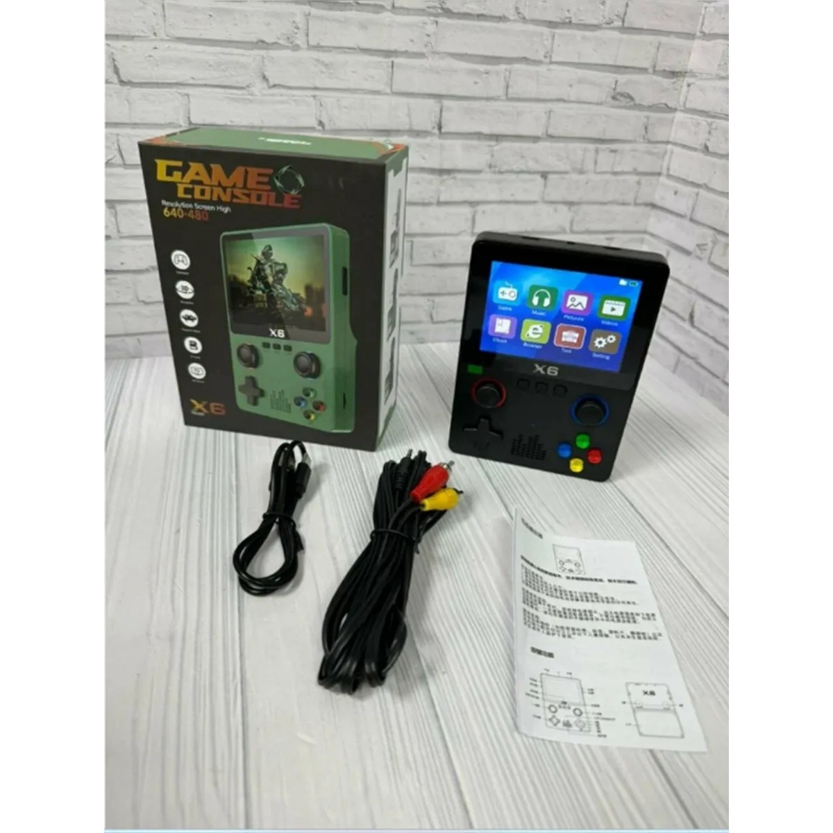 Портативная игровая консоль Game Console X6 черная