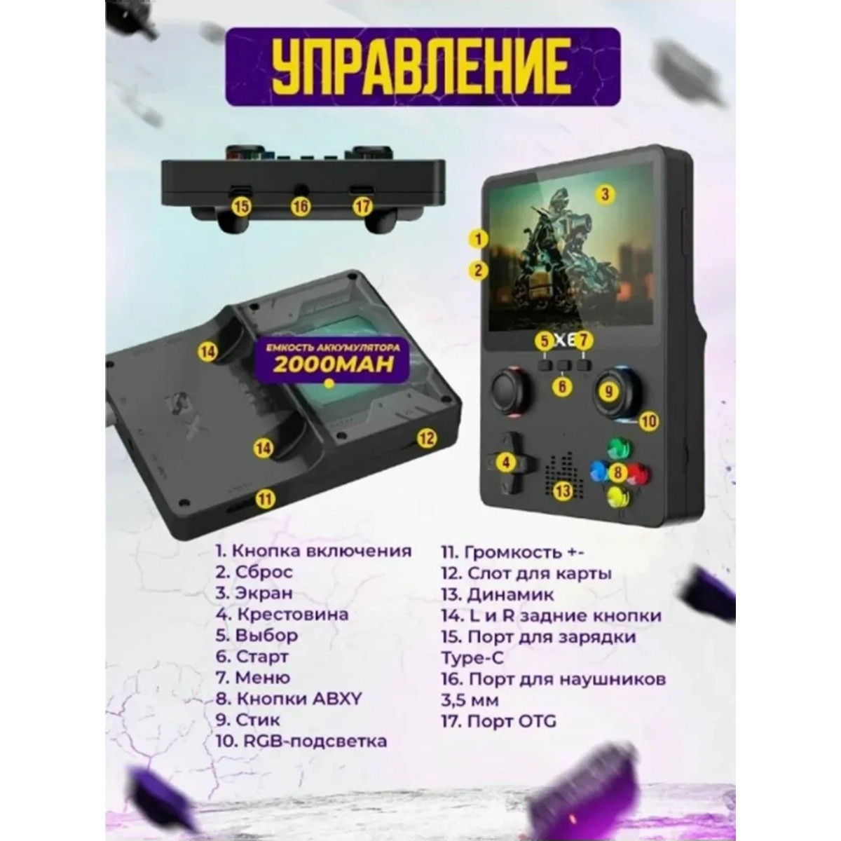 Портативная игровая консоль Game Console X6 зеленая