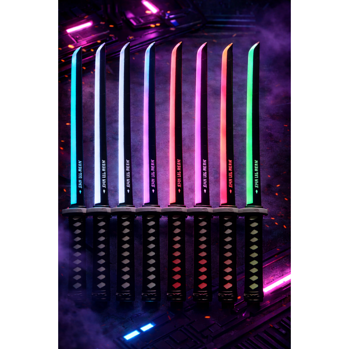 Интерактивный световой меч с 8 режимами LED подсветки