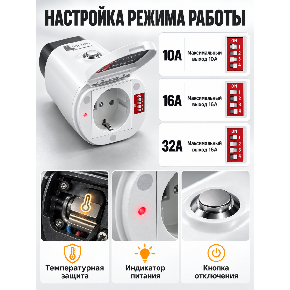 V2L адаптер для электромобиля GB/T 20234 на розетку Schuko 220 В, 16 А