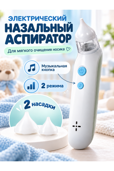 Электрический назальный аспиратор-соплеотсос для детей и младенцев