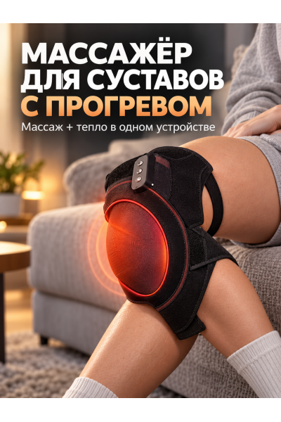 Массажер для суставов с подогревом, для колена, локтя и плеча
