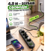 Сетевой удлинитель MEILLEPAI 4 розетки и 3 USB, кабель 4,8 м, 2500 Вт, 220 В, с выключателем, черный