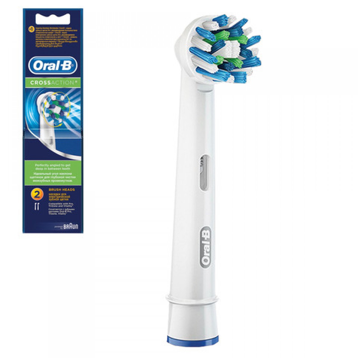 1 шт. (ОРИГИНАЛ) Насадка для зубной щетки Braun Oral-B CrossAction