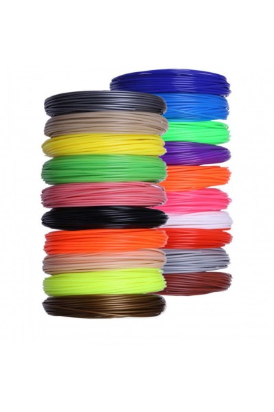 PLA-пластик 200 метров для 3D-ручек, 20 цветов