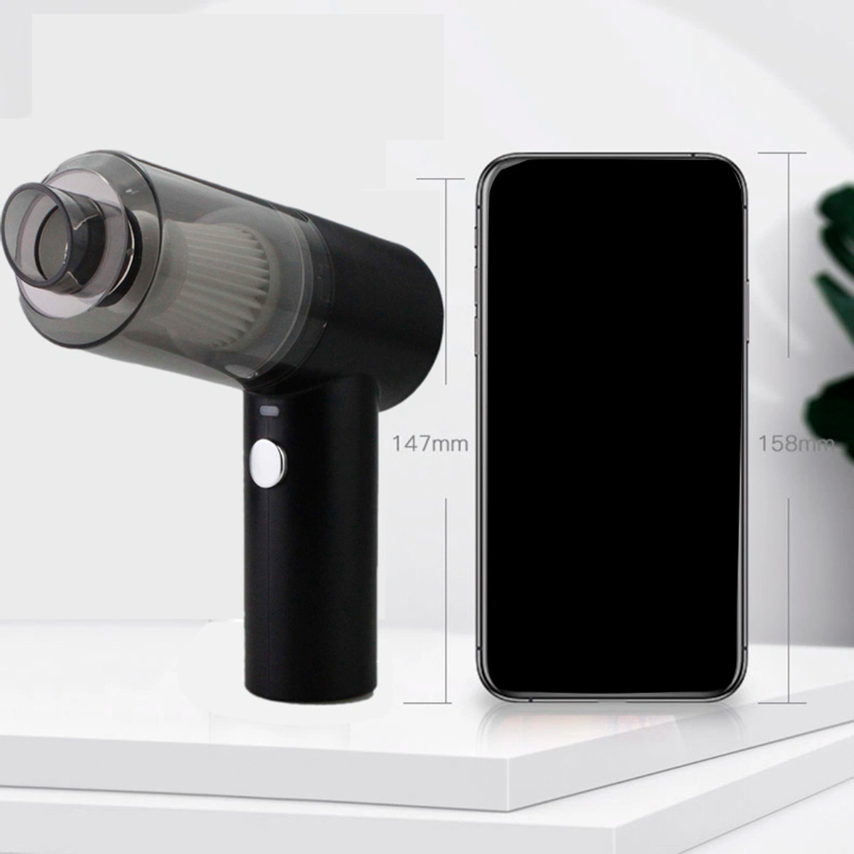 Беспроводной мини пылесос с насадками и подсветкой для авто и дома 2 в 1 Vacuum Cleaner