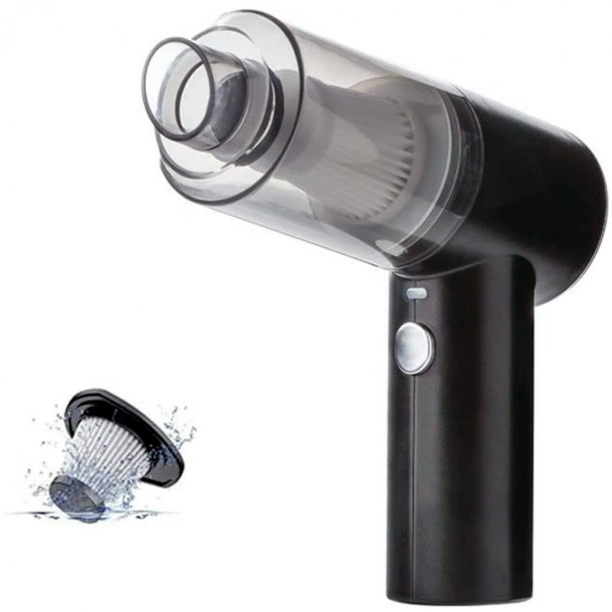 Беспроводной мини пылесос с насадками и подсветкой для авто и дома 2 в 1 Vacuum Cleaner