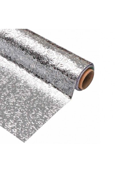 Алюминиевая самоклеющаяся фольга стикер 60 см х 300 см (Чудо-пленка)