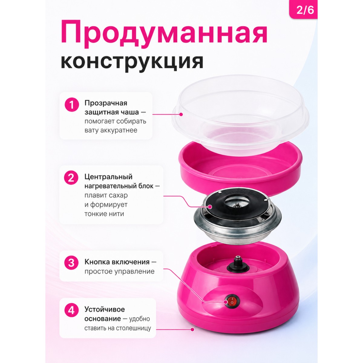 Аппарат для приготовления сахарной ваты Cotton Candy Maker