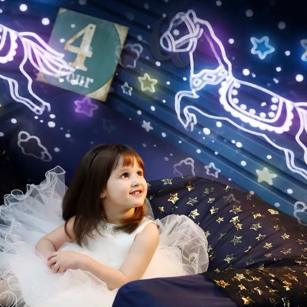 Проектор ночник музыкальный Bluetooth Звёздное шоу