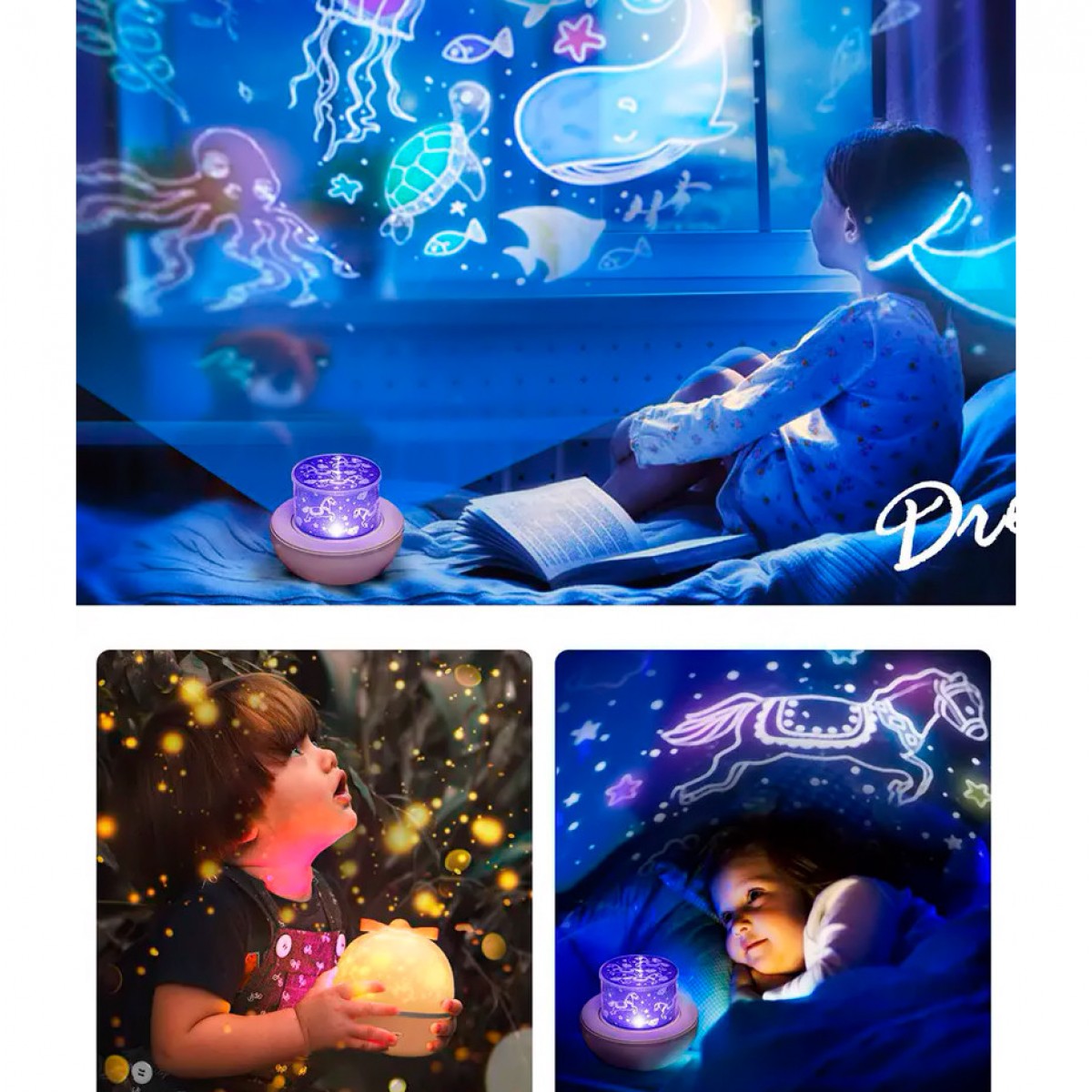 Проектор ночник музыкальный Bluetooth Звёздное шоу