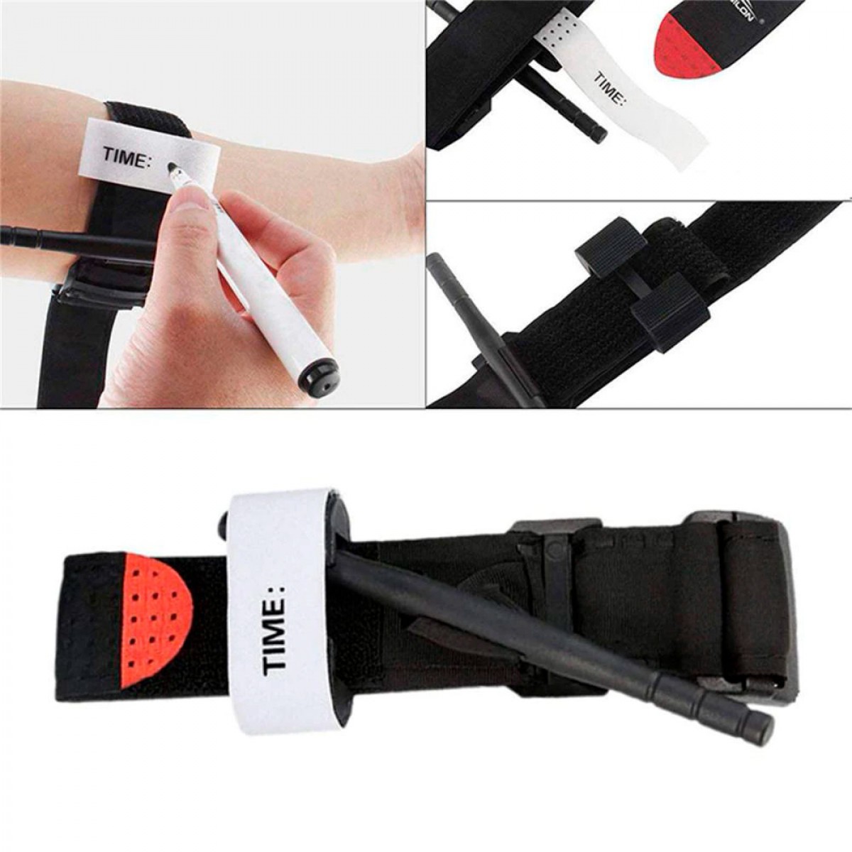 Набор для оказания первой помощи (жгут для остановки кровотечения, ножницы, чехол для хранения).