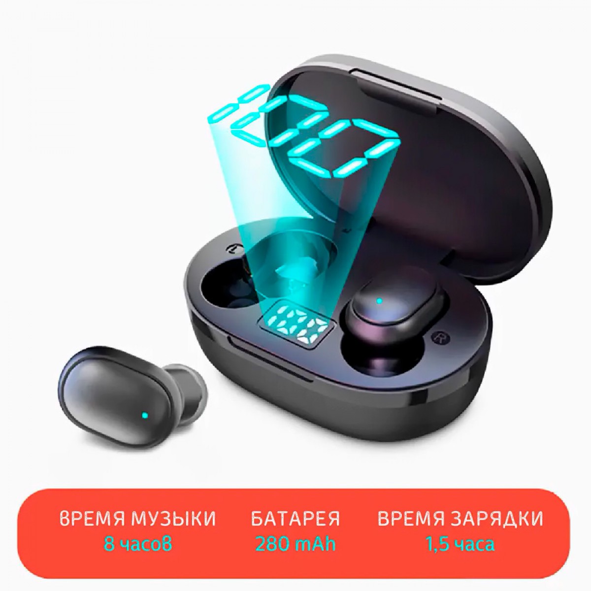 Беспроводные геймерские Bluetooth наушники с микрофоном TWS E6S