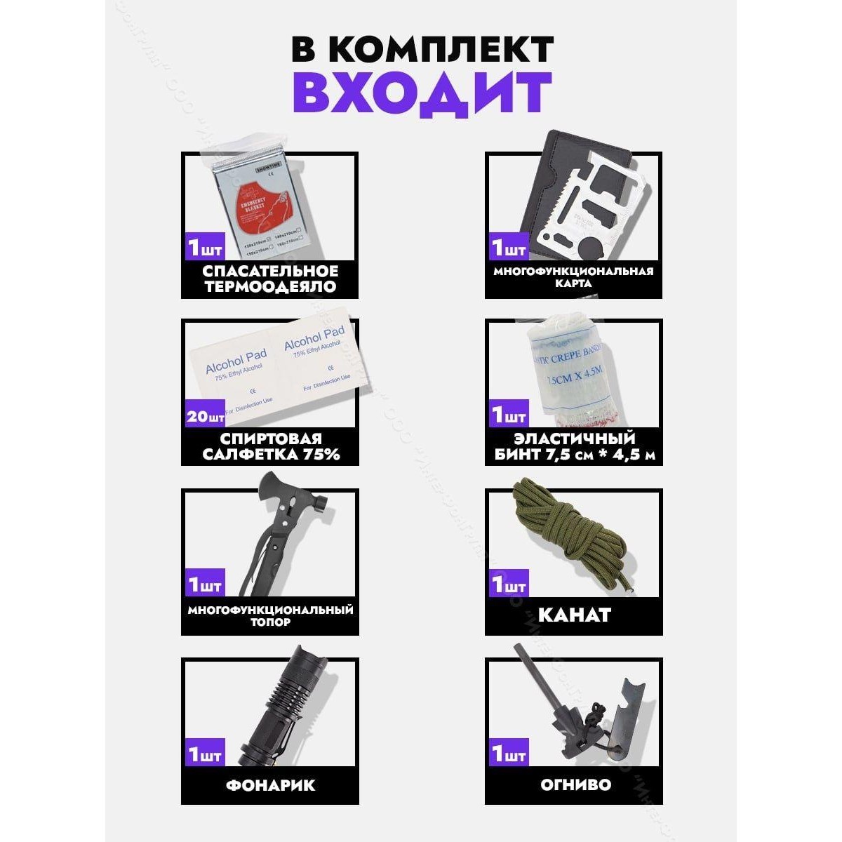 Тактическая водонепроницаемая отрывная аптечка первой помощи с комплектом медикаментов (31 предмет)