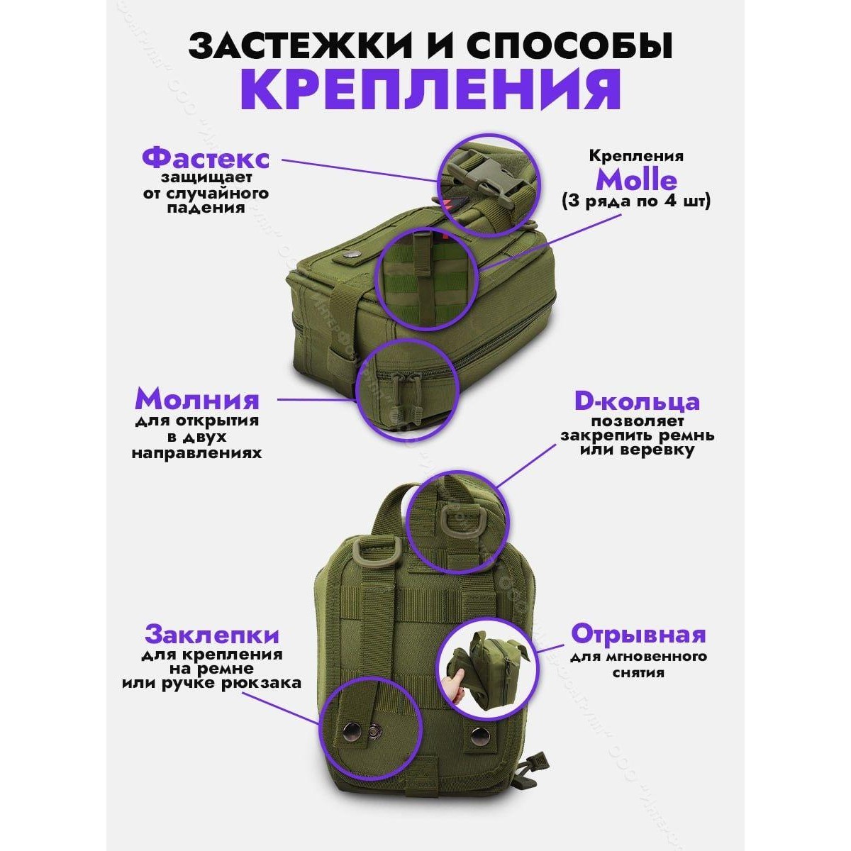 Тактическая водонепроницаемая отрывная аптечка первой помощи с комплектом медикаментов (31 предмет)