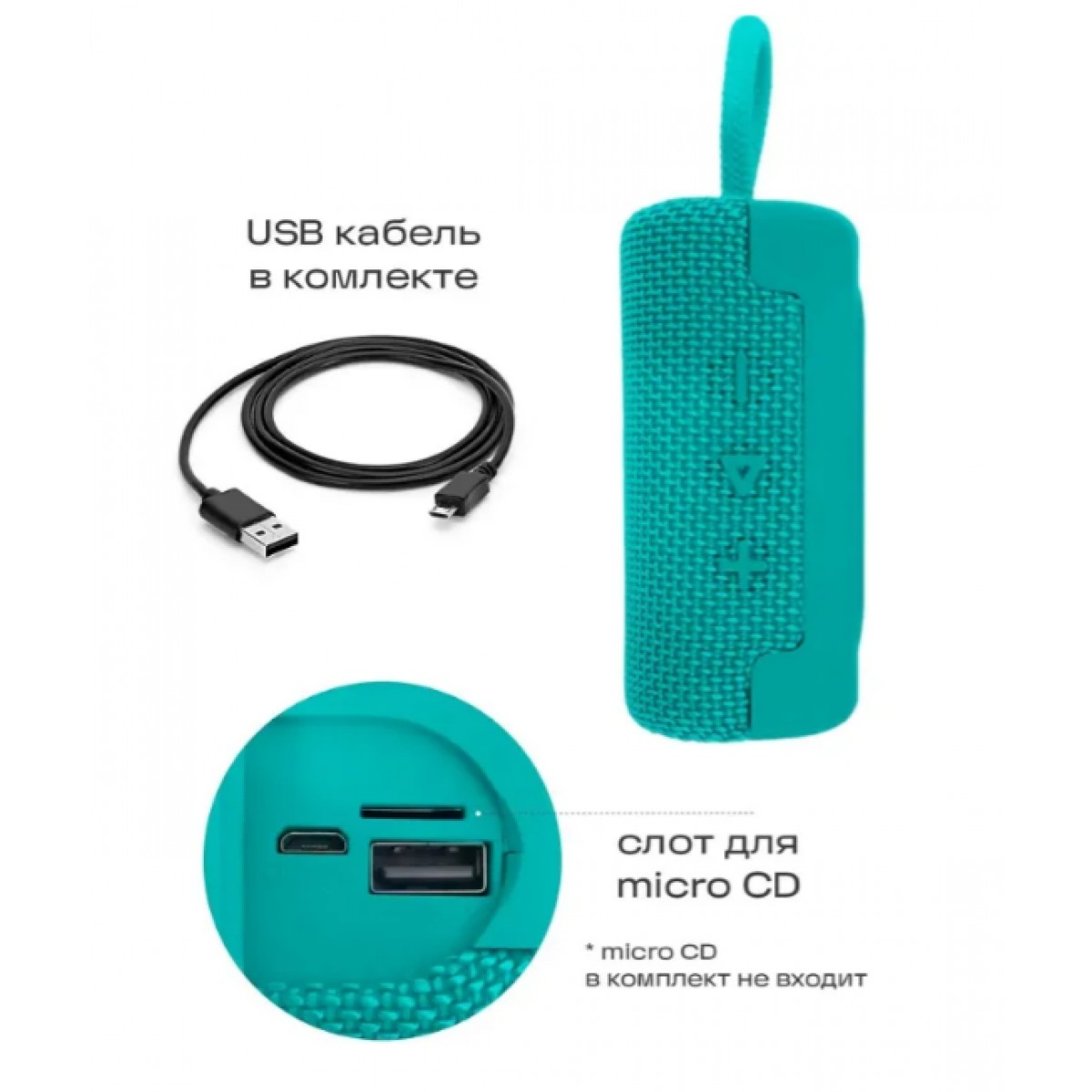 Портативная USB bluetooth-колонка GO3 (чёрная)