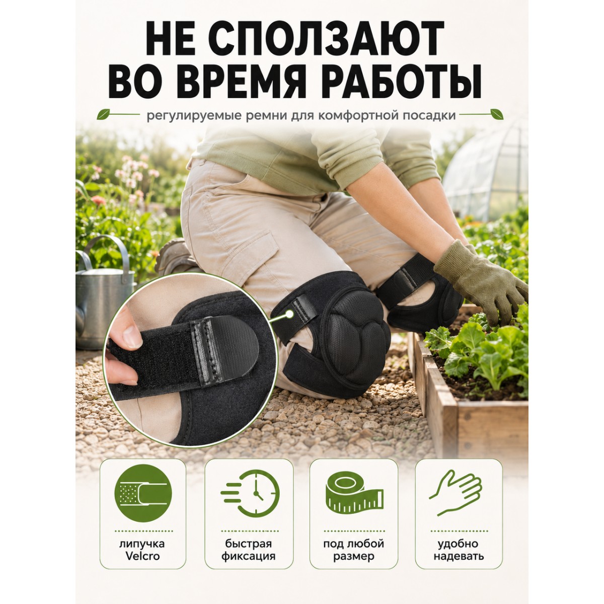 Наколенники садовые мягкие защитные 2 шт
