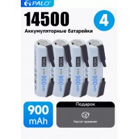 PALO Аккумуляторы литий-ионные 900мАч 3.7В АА 4 шт