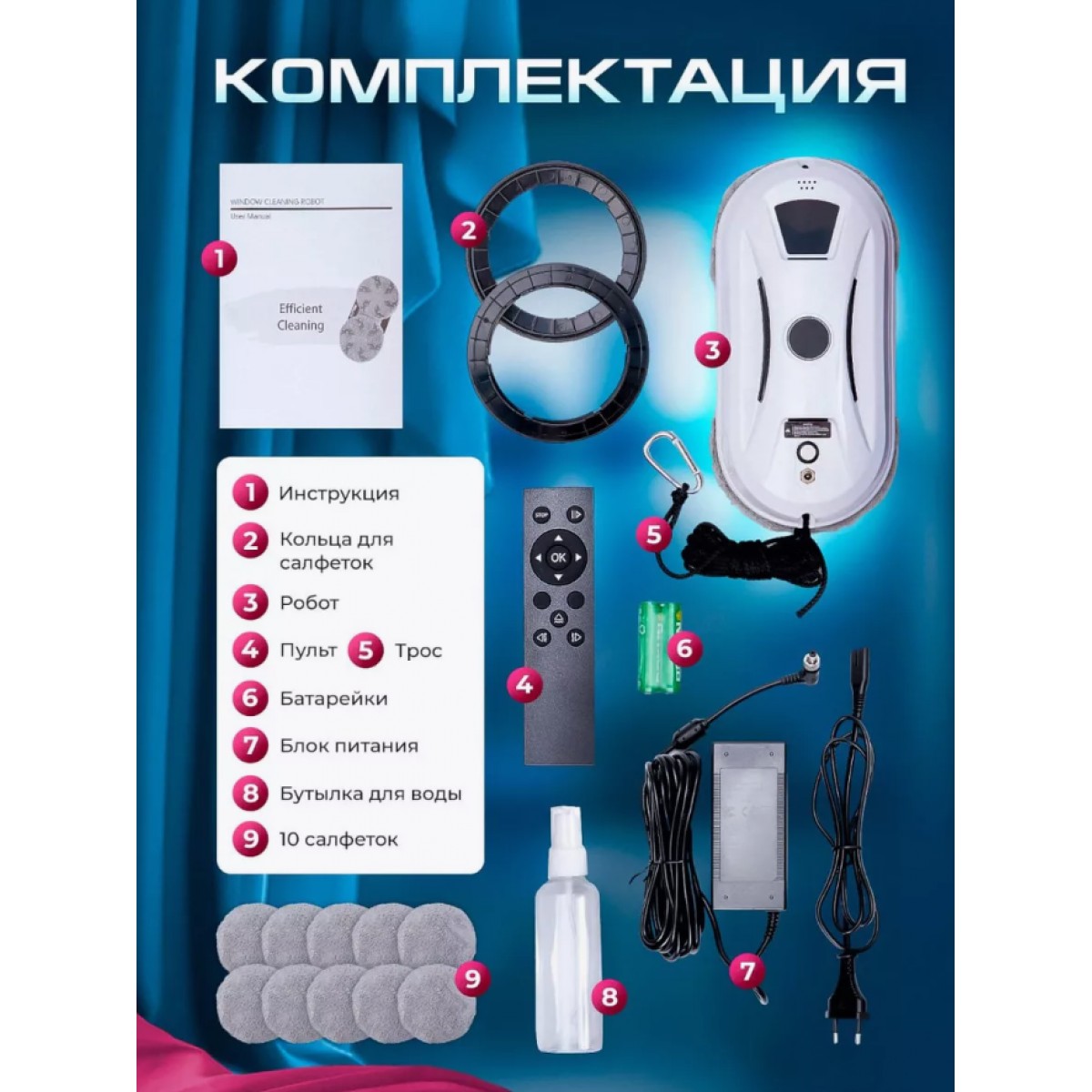 Робот-мойщик окон/ умный стеклоочиститель