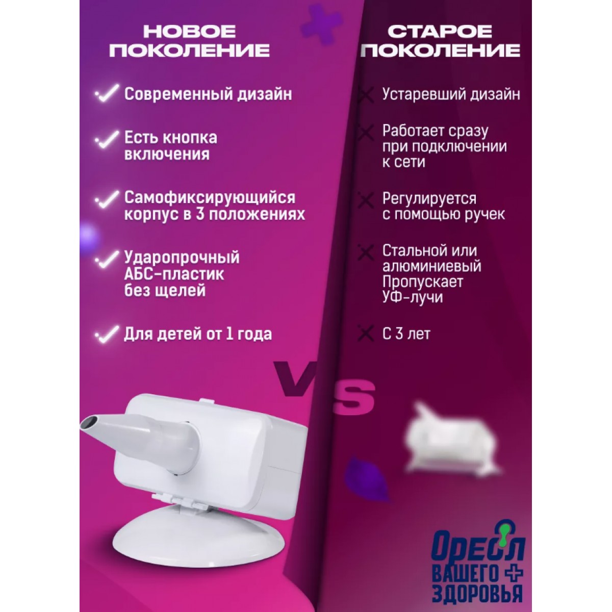 Кварцевая лампа ОУФК-9_Семейный уфо облучатель