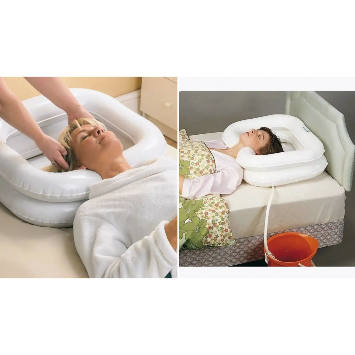 Надувная ванночка для мытья головы лежачих больных